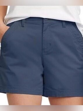 Eddie Bauer Aspire Navy Blue Chino Shorts Size 18-NWT